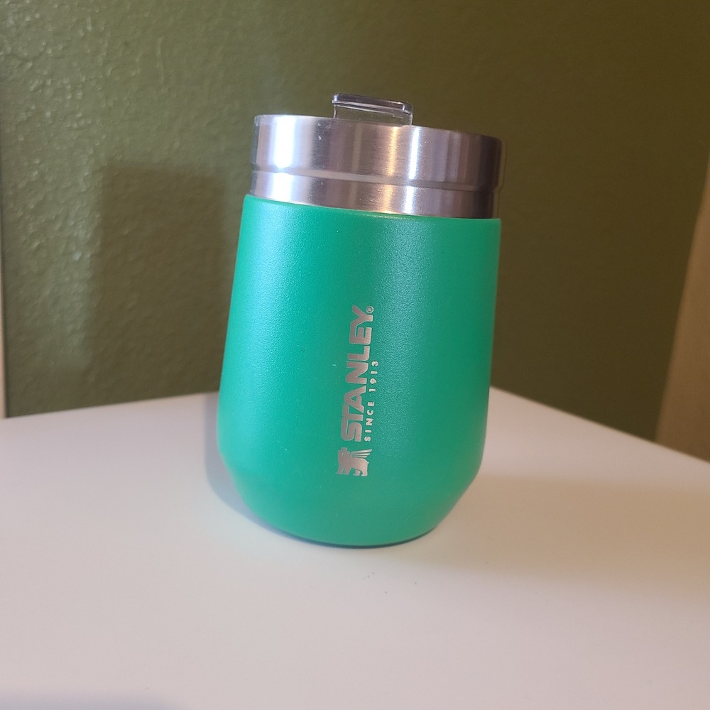Stanley Everyday Go Tumbler 10oz Green Used Insulated‎ Stainless Steel Wine Cup